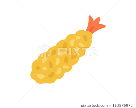 Illustration of fried shrimp icon for side dishes Illustration of fried shrimp icon for side dishes 113876973