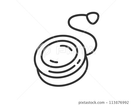 玩具溜溜球圖示插圖(畫線) 玩具溜溜球圖示插圖(畫線) 113876992