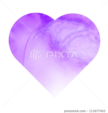 Beautiful and cute watercolor hearts 113877403