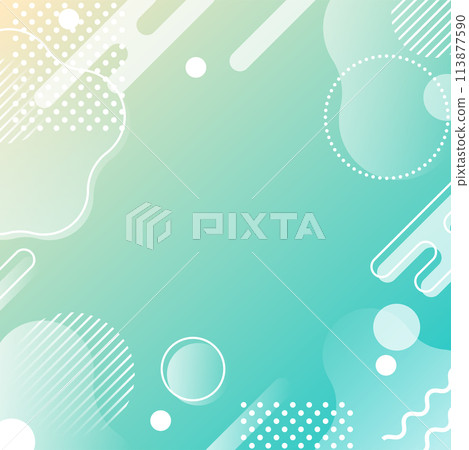 背景素材_孟菲斯圖案 113877590