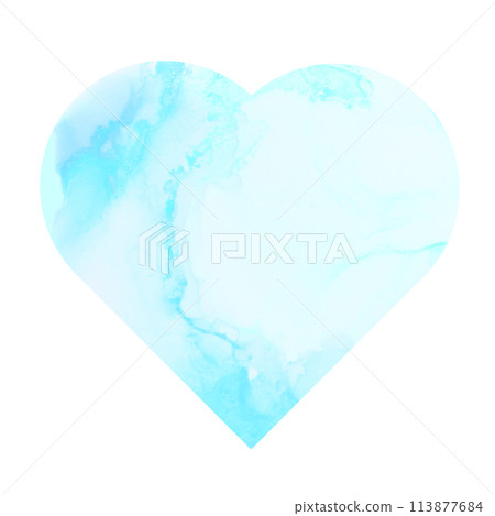 Beautiful and cute watercolor hearts 113877684