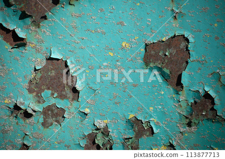 Patterns formed by the peeling paint, abstract background Patterns formed by the peeling paint, abstract background 113877713