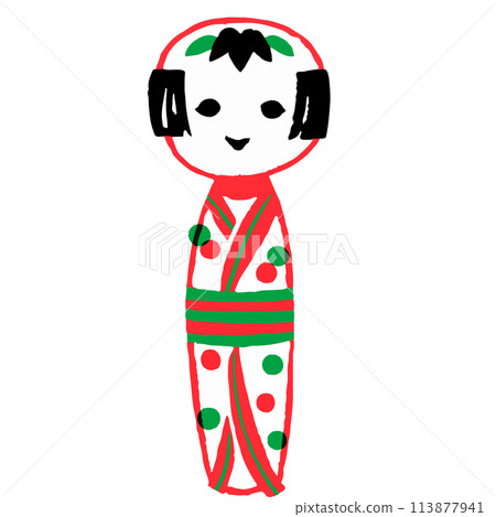 可愛微笑的小芥子娃娃 113877941