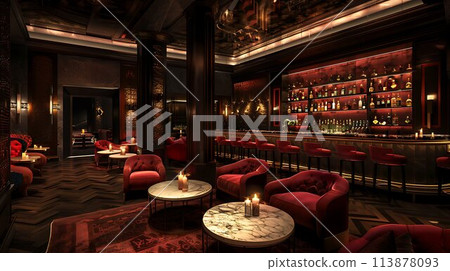 Inside a luxury club AI generated 113878093