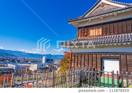 《Nagano Prefecture》Ueda Castle Ruins Park Nishitogaki Autumn 113878959