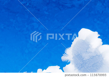 [Summer material] Summer sky image/watercolor style [Nagano Prefecture] 113878993