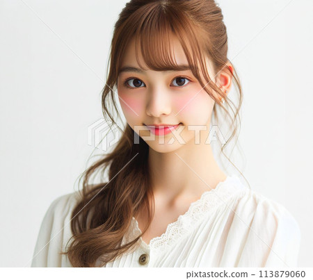 beautiful girl in white blouse beautiful girl in white blouse 113879060