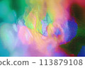 Neon Liquid Swirls with Vivid Pink, Green, Yellow and Blue on Darl Background. 113879108