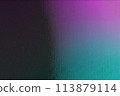 Smooth Gradient with Subtle Glitch Distortion in Purple and Teal Hues. 113879114
