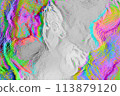 Psychedelic Color Waves and Thermal Imaging Effect. Iridescent pattern. 113879120