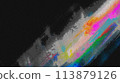Grunge Glitch Pattern with TV Screen Static and Colorful Abstract Art. 113879126