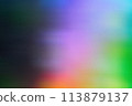 Digital Spectrum Meltdown with Vibrant Glitch Overlay on Black Background. 113879137