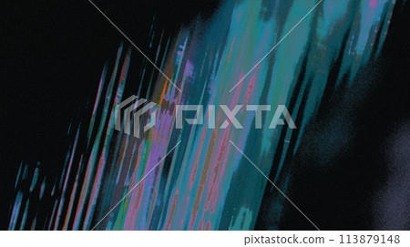 Glitched Red and Blue Diagonal Lines on a Dark Background. Glitched Red and Blue Diagonal Lines on a Dark Background. 113879148