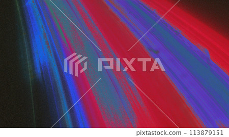 Glitched Red and Blue Diagonal Lines on a Dark Background. Glitched Red and Blue Diagonal Lines on a Dark Background. 113879151