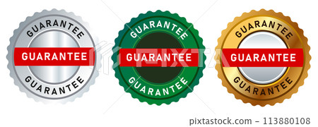 guarantee gold green and silver seal label badge sign satisfaction quality best certified guarantee gold green and silver seal label badge sign satisfaction quality best certified 113880108