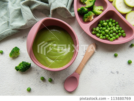 Healthy baby food in bowl Healthy baby food in bowl 113880769