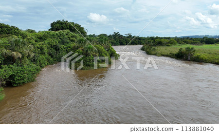Aerial image of the apore river 113881040