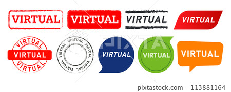 virtual rectangle circle stamp and speech bubble label sticker sign digital technology internet virtual rectangle circle stamp and speech bubble label sticker sign digital technology internet 113881164