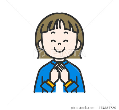 A woman giving thanks A woman giving thanks 113881720
