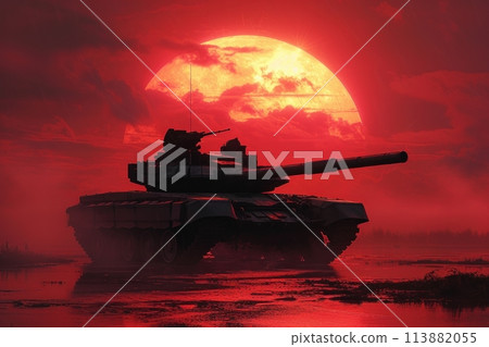 tank on the battlefield tank on the battlefield 113882055