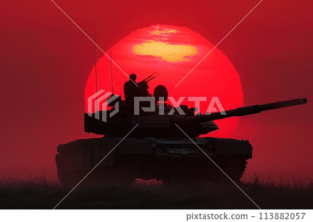 tank on the battlefield tank on the battlefield 113882057