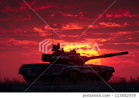 tank on the battlefield tank on the battlefield 113882059