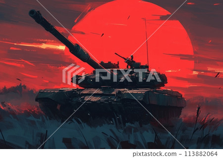 tank on the battlefield tank on the battlefield 113882064