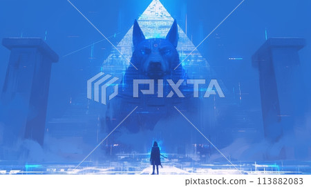 Egyptian god Anubis 113882083