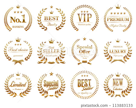 豪華月桂復古風格圖示集 豪華月桂復古風格圖示集 113883133