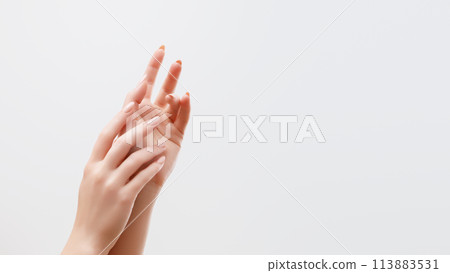 Trend milk manicure . milky look . Beautiful Woman Trend milk manicure . milky look . Beautiful Woman 113883531