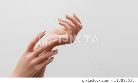 Trend milk manicure . milky look . Beautiful Woman Trend milk manicure . milky look . Beautiful Woman 113883535