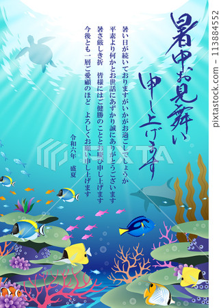 夏日問候珊瑚礁 2024 令和 6（商務用） 113884552