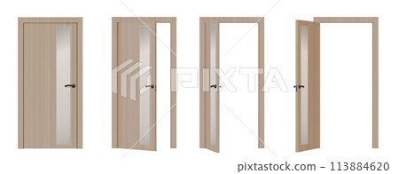 Front entrance door opening steps. Front entrance door opening steps. 113884620