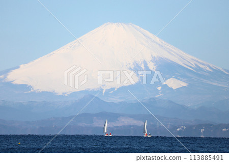 遊艇在海面上滑行 遊艇在海面上滑行 113885491