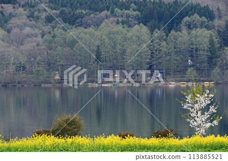 Lake Kozaki in spring Lake Kozaki in spring 113885521