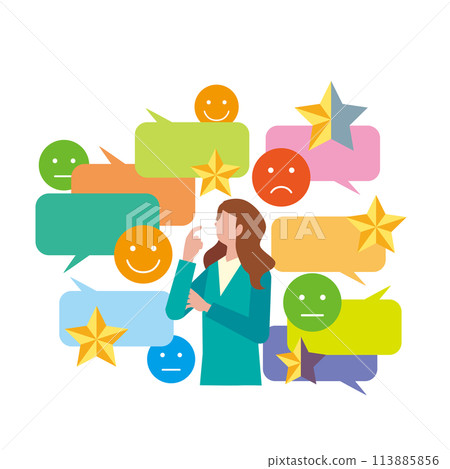 關心評論和評分的女性 113885856