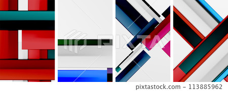 Minimal lines and color stripes poster abstract backgrounds. Vector illustration For Wallpaper, Banner, Background, Card, Book Illustration, landing page Minimal lines and color stripes poster abstract backgrounds. Vector illustration For Wallpaper, Banner, Background, Card, Book Illustration, landing page 113885962