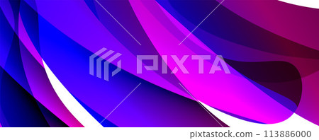 Vibrant purple and blue swirl on white background, intricate pattern 113886000