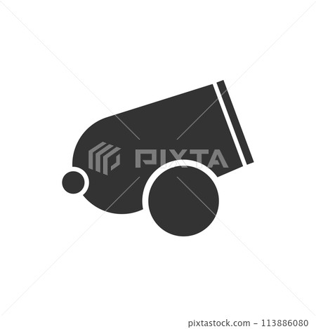 Cannon icon flat Cannon icon flat 113886080