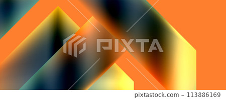 Vibrant triangular pattern in shades of amber on gaslike orange backdrop Vibrant triangular pattern in shades of amber on gaslike orange backdrop 113886169