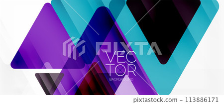 A purple and blue vector triangle with Colorfulness and Font art A purple and blue vector triangle with Colorfulness and Font art 113886171