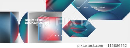 a set of geometric shapes on a white background a set of geometric shapes on a white background 113886332