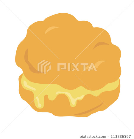 Custard cream cream puffs 113886597