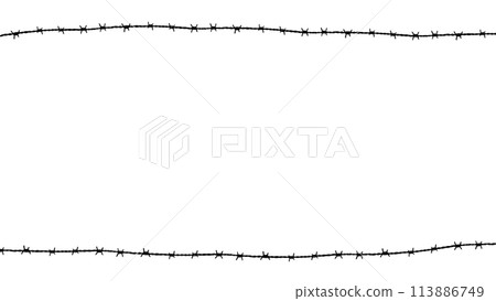 Simple barbed wire header footer 16:9 113886749