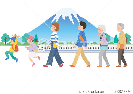 Family trip: Shinkansen and Mt. Fuji, 3 generations Family trip: Shinkansen and Mt. Fuji, 3 generations 113887789