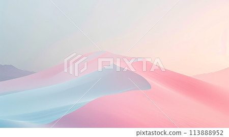 3D illustration of abstract background with pink and blue waves and clouds 3D illustration of abstract background with pink and blue waves and clouds 113888952