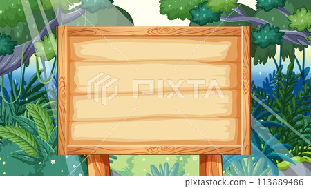 Enchanted Forest Wooden Signboard Enchanted Forest Wooden Signboard 113889486