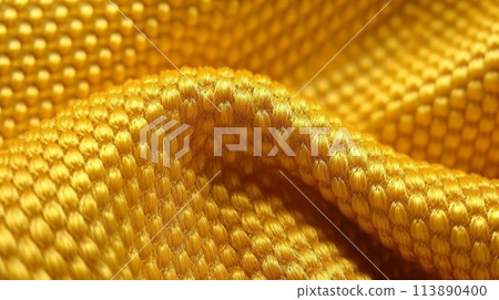 Yellow soccer uniform with air mesh texture. Athletic wear backdrop 113890400