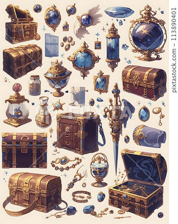 Game world treasures, item sets AI 113890401