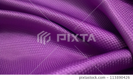 Purple soccer ensemble with air mesh texture. Athletic wear backdrop 113890426